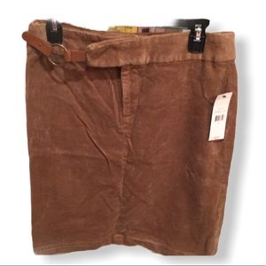 NWT American living corduroy skirt tan size 6